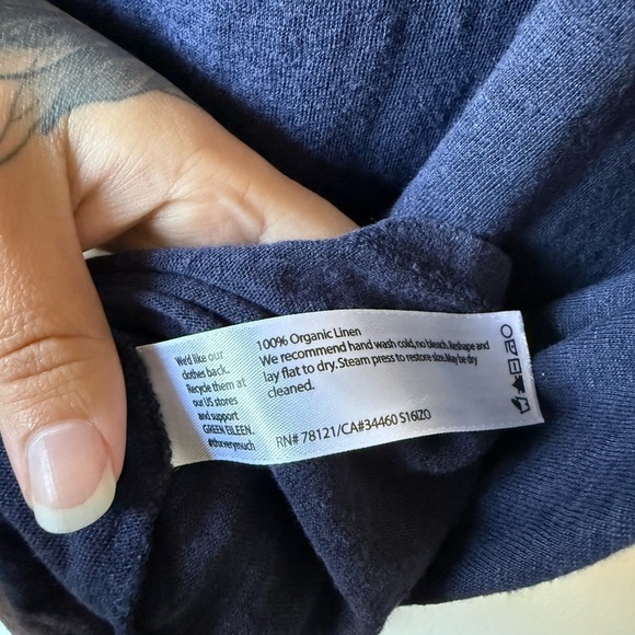 Eileen Fisher Midnight Blue Short Sleeve Tee - Picture 4 of 5